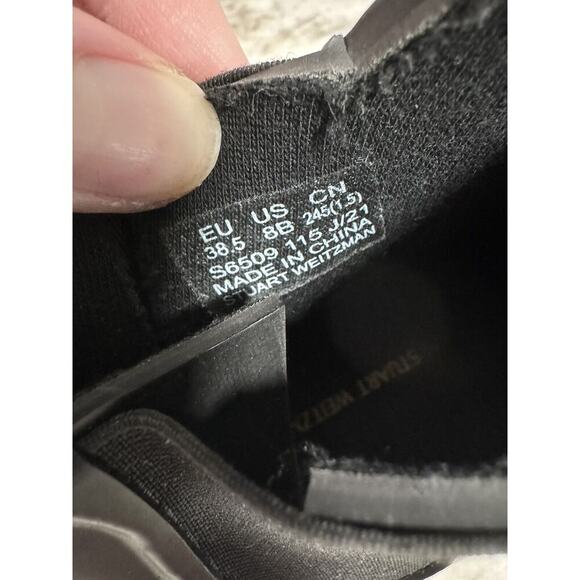 Stuart Weitzman Black Rubber Chelsea Boots Booties Size 8B - Picture 10 of 10
